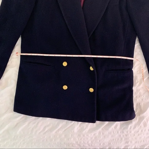 100% Cashmere Navy Blazer Jacket Vintage Stunning! - Picture 15 of 17
